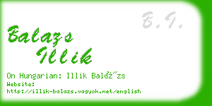 balazs illik business card